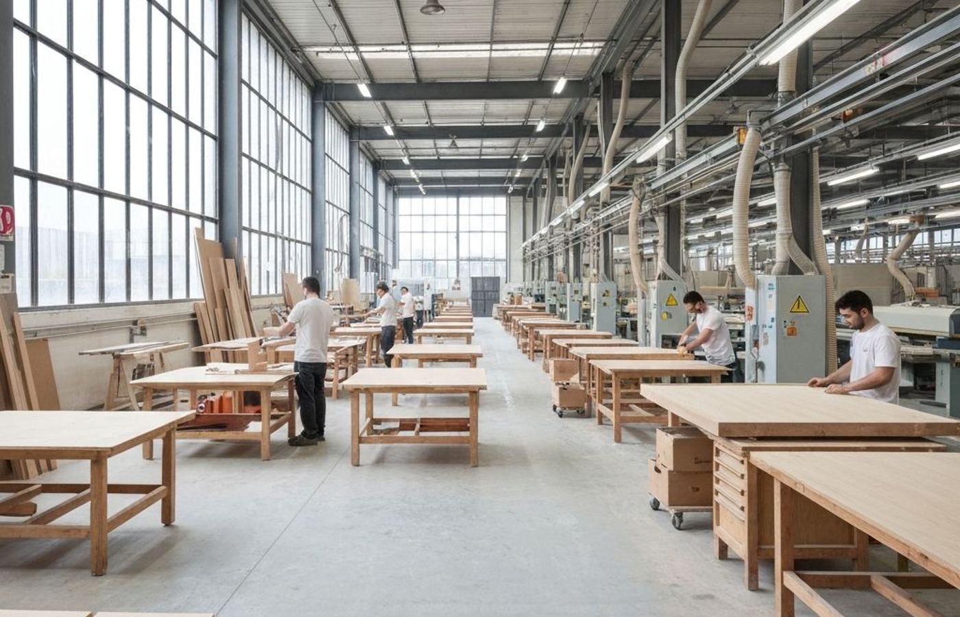 XuSheng wooden office furniture manufacturing facility in Guangzhou