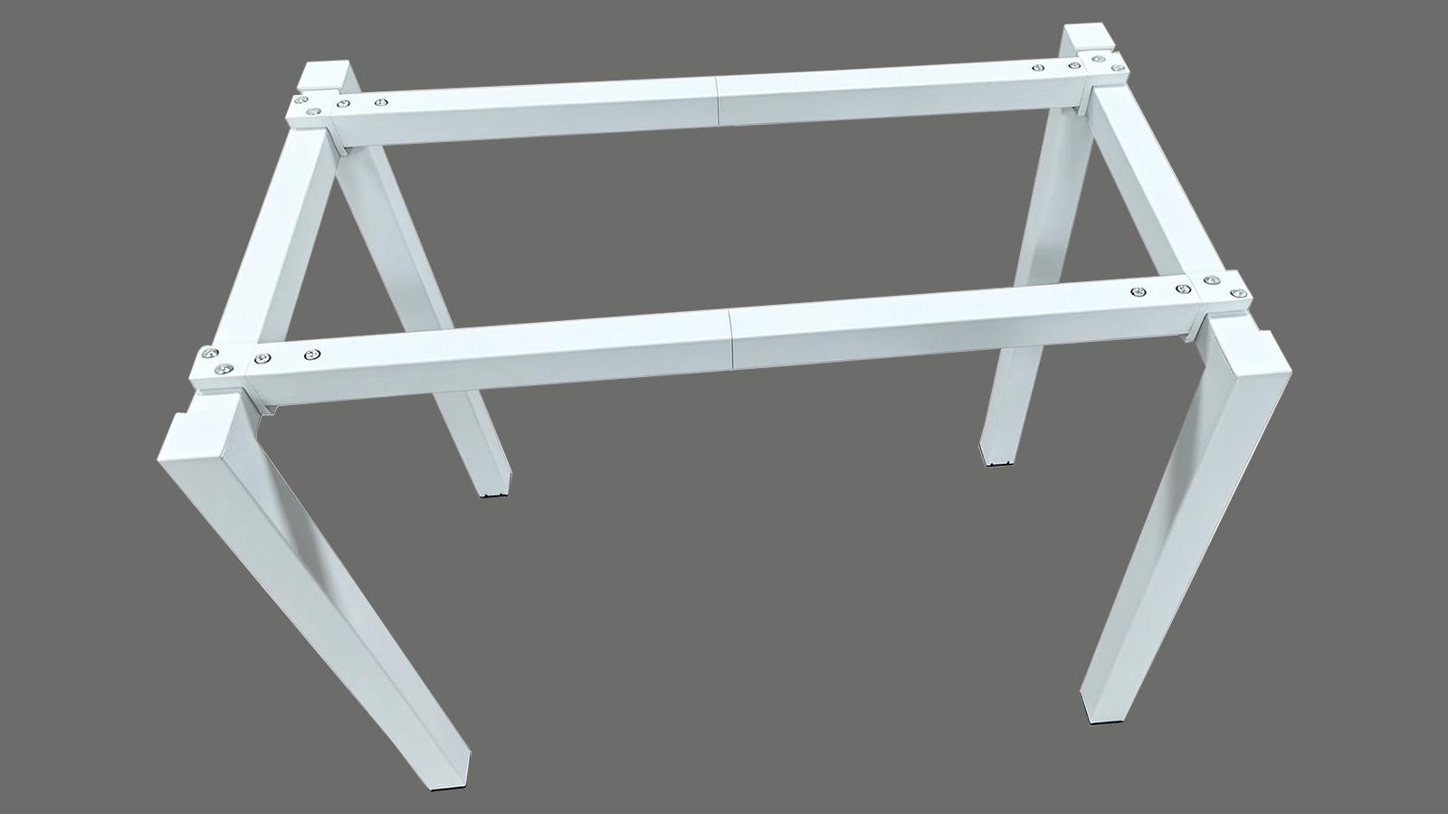 5040 white steel desk frame with connecting rails