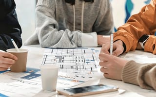 Requirements analysis meeting for office furniture planning