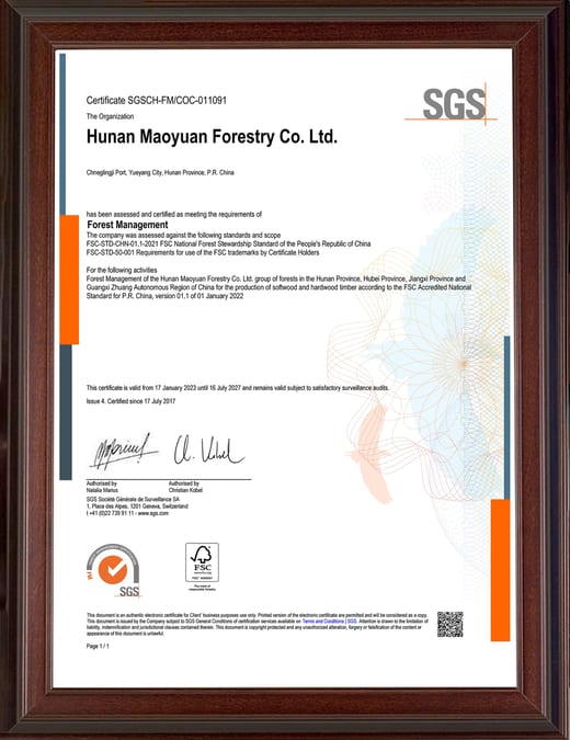 FSC certificate