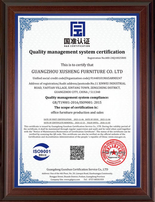 ISO 9001 certificate