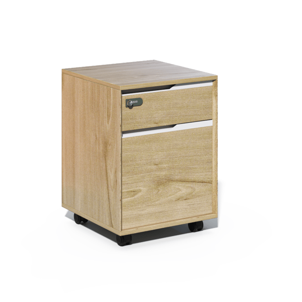MAC Wooden Mobile Cabinet With Two Drawers (With File - Storage Function)