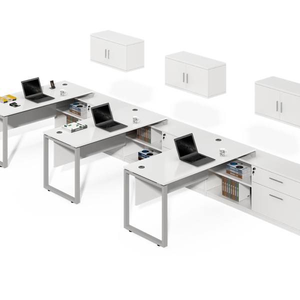ONLY 3 - Person Staff Office Computer Desk