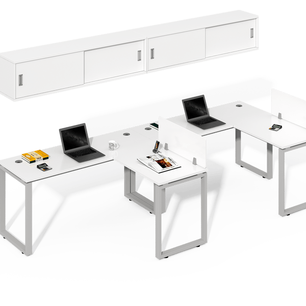 ONLY 2 Person L-shaped Desk