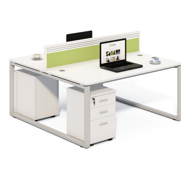 ONLY Two - Person Workstation With Partition