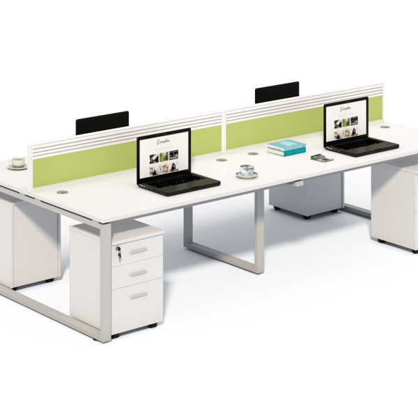 ONLY Executive Finance Desk With Screen - Separated Workstation
