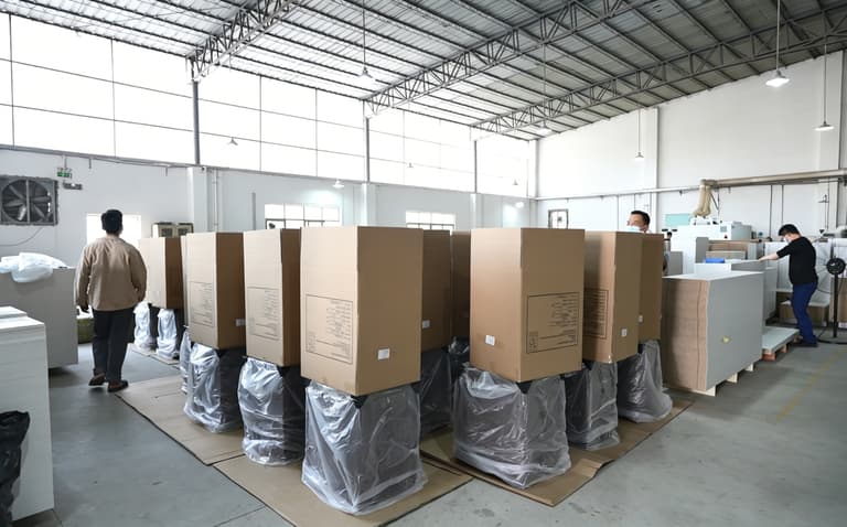 XuSheng office furniture production floor in Guangzhou