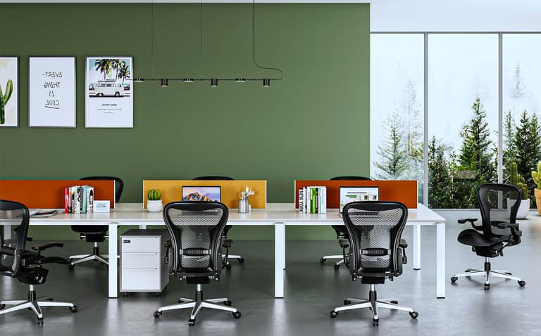 Coordinated office workstations and storage