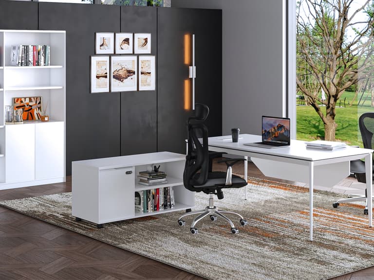 MAC executive desk and storage collection