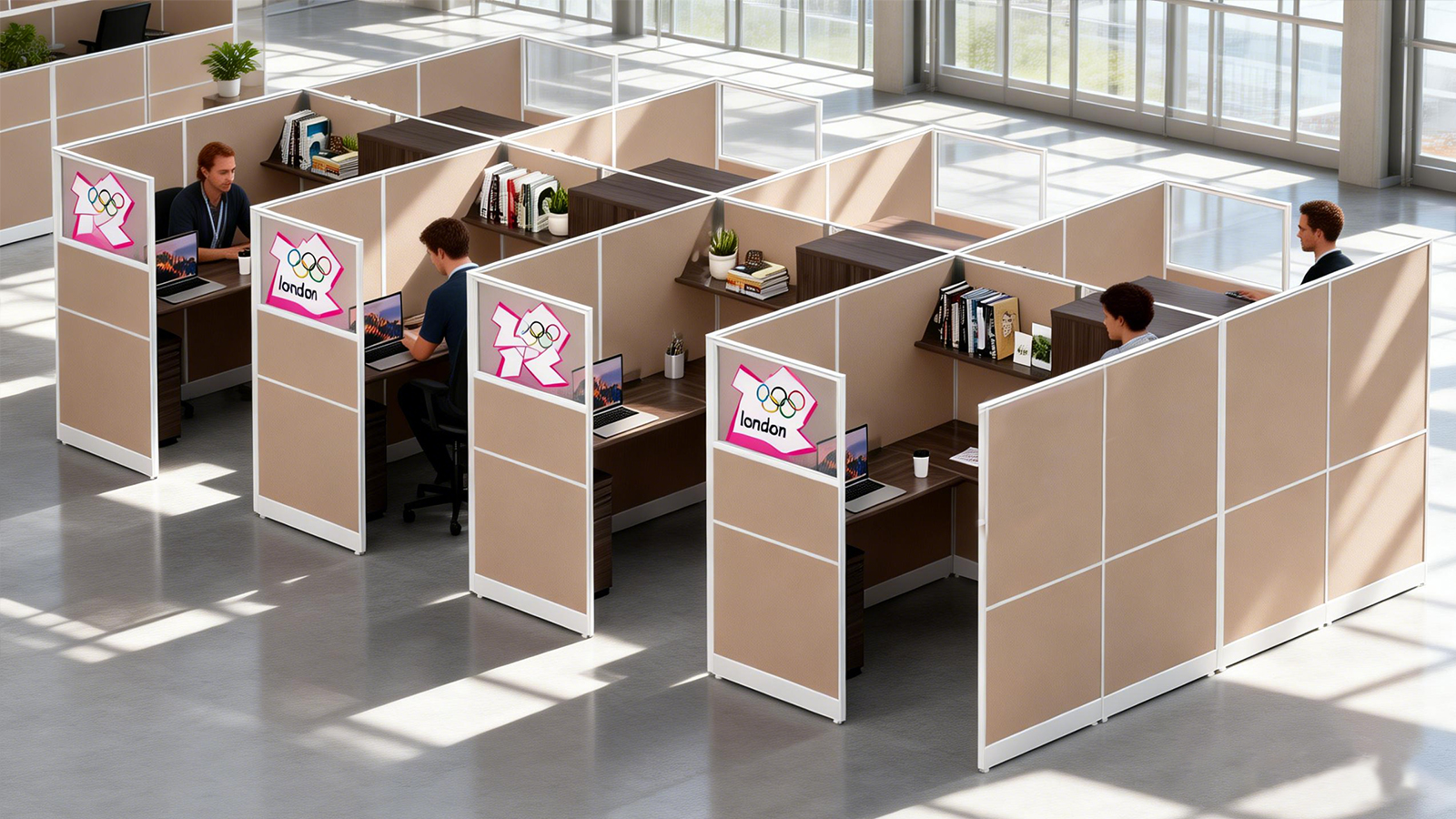 Custom office partitions for the 2012 London Olympics - image 2