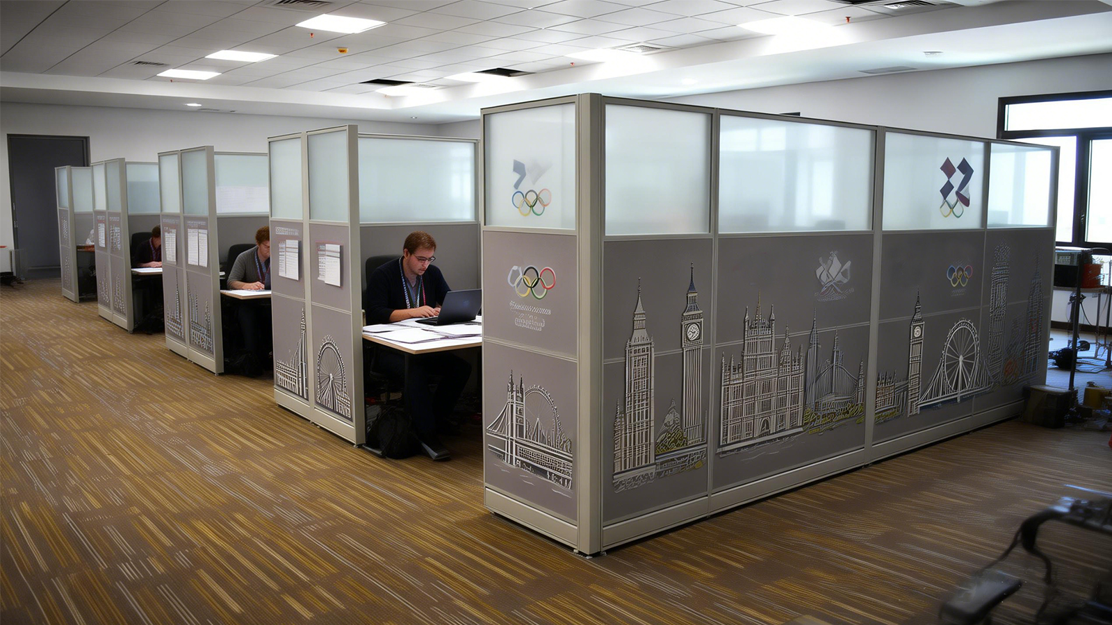 Custom office partitions for the 2012 London Olympics - image 3