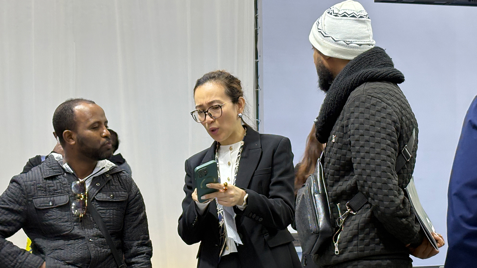 Office furniture display at exhibition